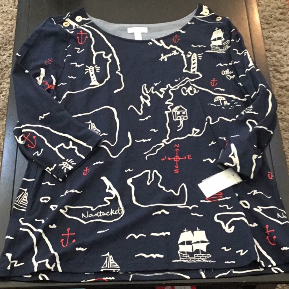 Cape Cod & Islands nautical top NWT - Picture 1 of 8